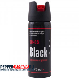 Перцовый (газовый) баллончик «Black» 75 мл, аэрозольно-струйный, ОC+CS